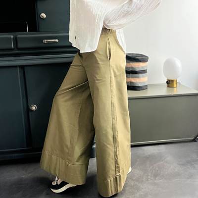 Twill de coton uni - kaki