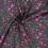 Viscose fabric with flowers - black