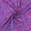 Viscose fabric with flowers - purple