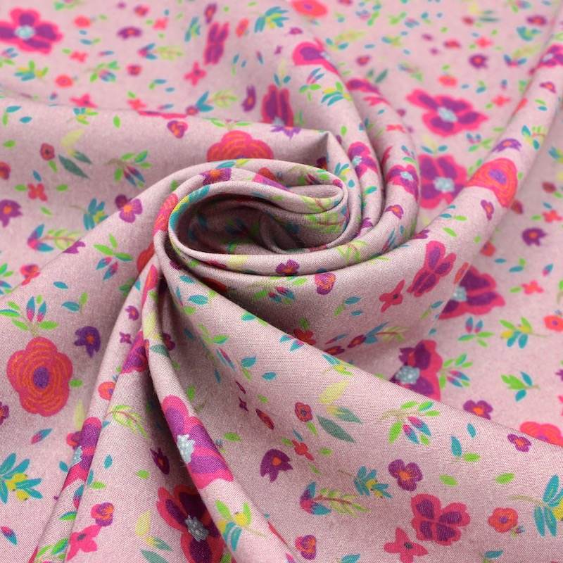 Viscose fabric with flowers - parma