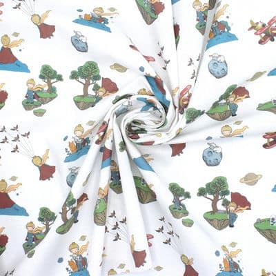 Tissu coton Le petit prince - blanc