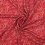 100% viscose met bloemen - rood 