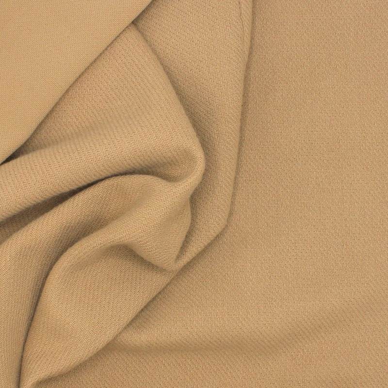 Plain wool fabric - camel