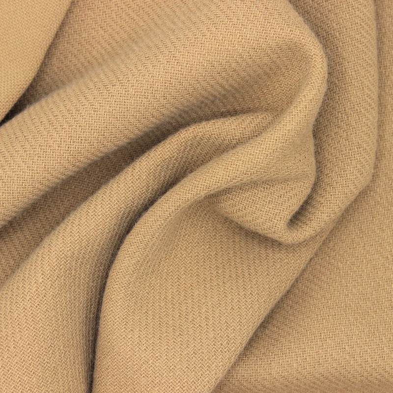 Plain wool fabric - camel