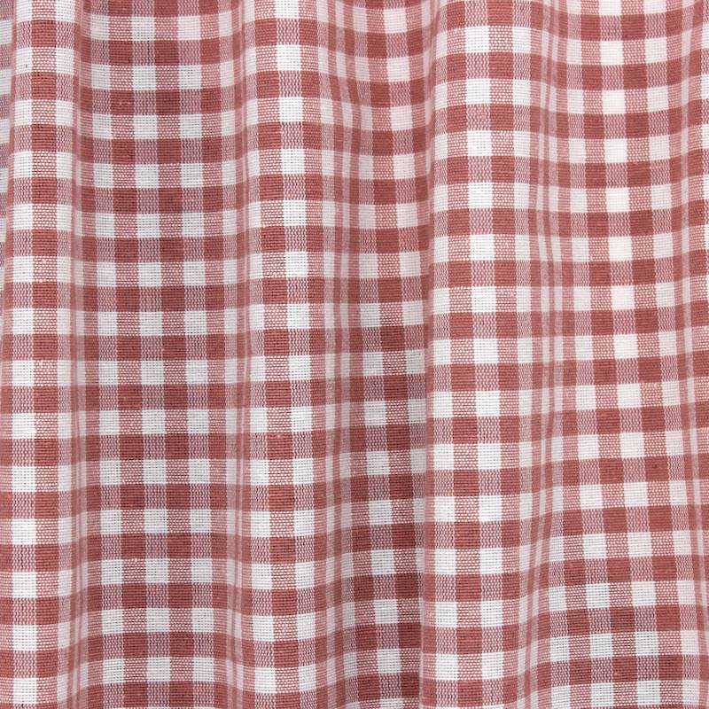 Gingham meubelstof - marsala