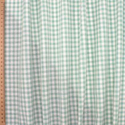 Vichy upholstery fabric - aqua