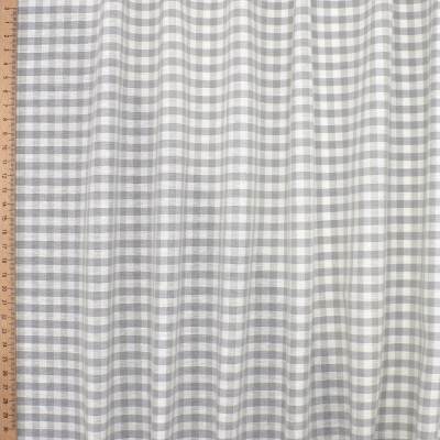 Tissu ameublement vichy - gris