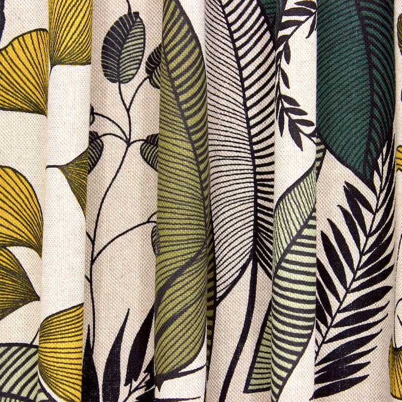 Upholstery fabric with foliage - beige 