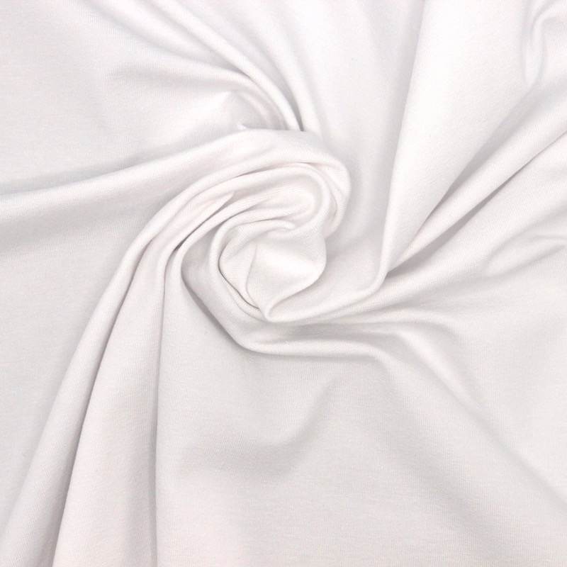 Tissu jersey viscose - blanc