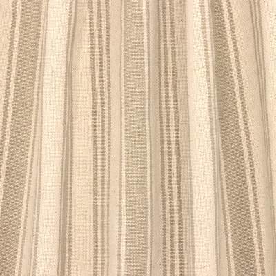 Indian cotton stripe fabric - ficelle