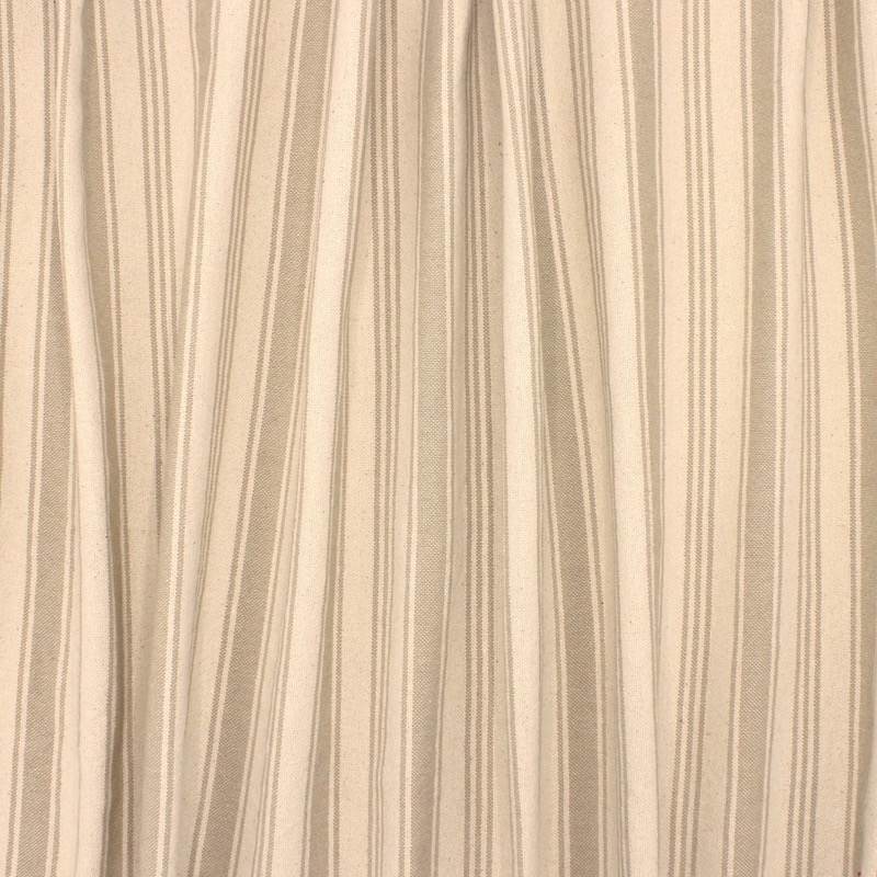 Indian cotton stripe fabric - ficelle