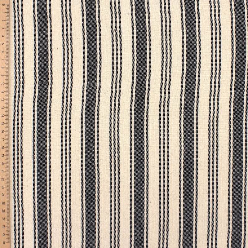 Indian cotton stripes - black