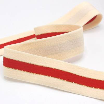 lastische tweekleurige riem - rood