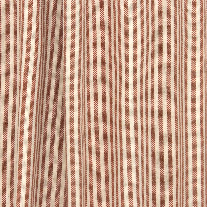 Tissu coton indien rayures - terracota