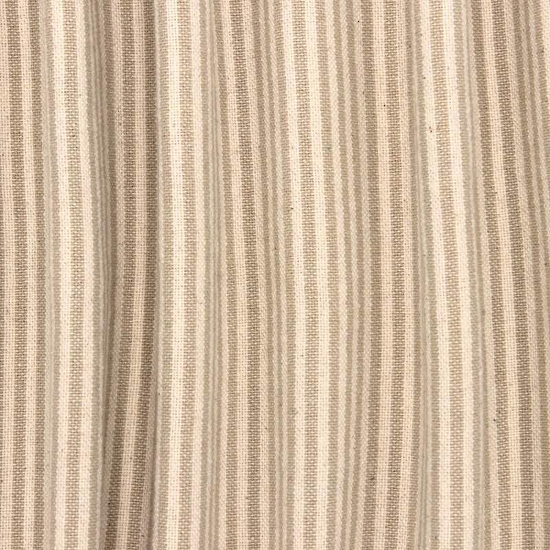 Indian cotton stripe fabric - ficelle