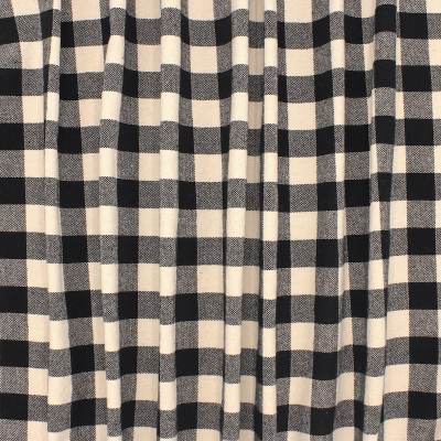 Indian cotton check fabric - black