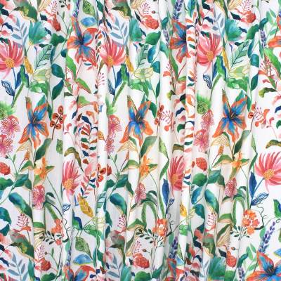 100% cotton fabric with floral print - multicolour