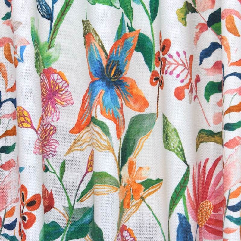 100% cotton fabric with floral print - multicolour