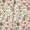 Tissu jacquard motif floral- multicolore