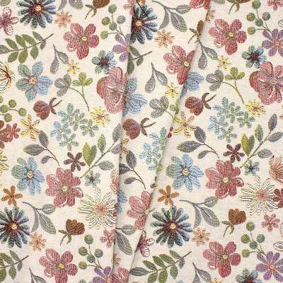 Floral jacquard fabric - multicoloured