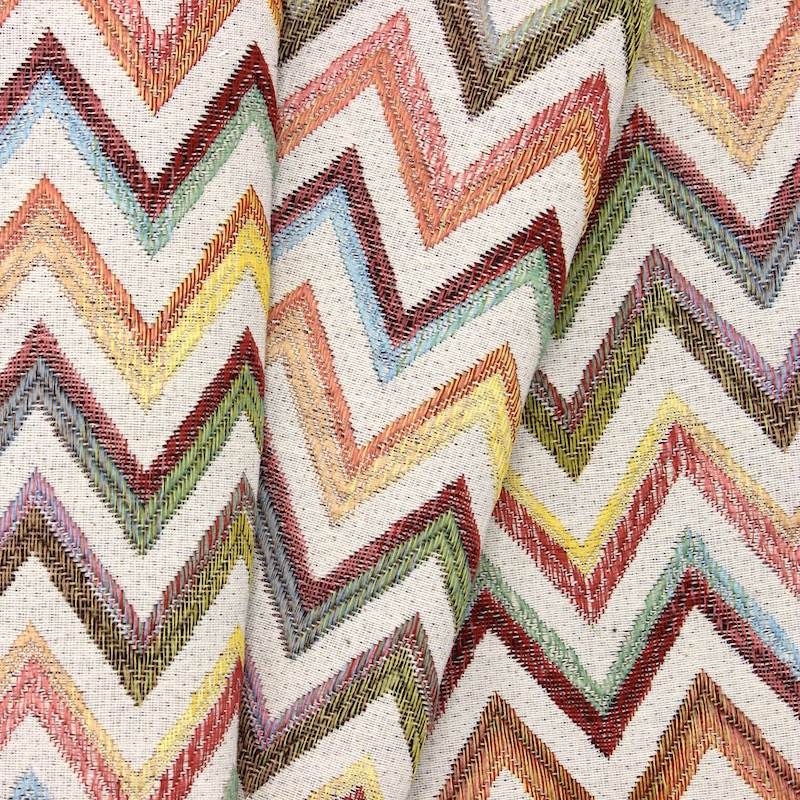 Graphic jacquard fabric - multicoloured