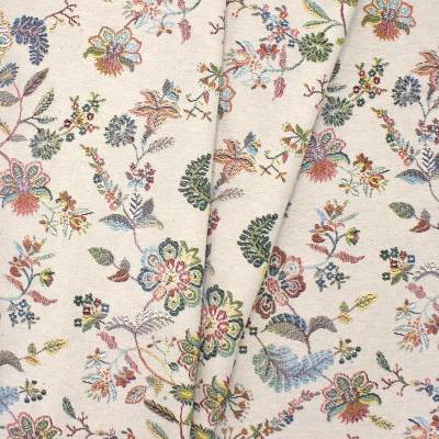 Floral jacquard fabric - multicoloured