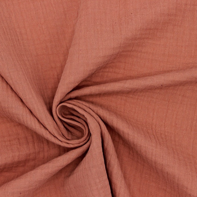 Double cotton gauze - marsala