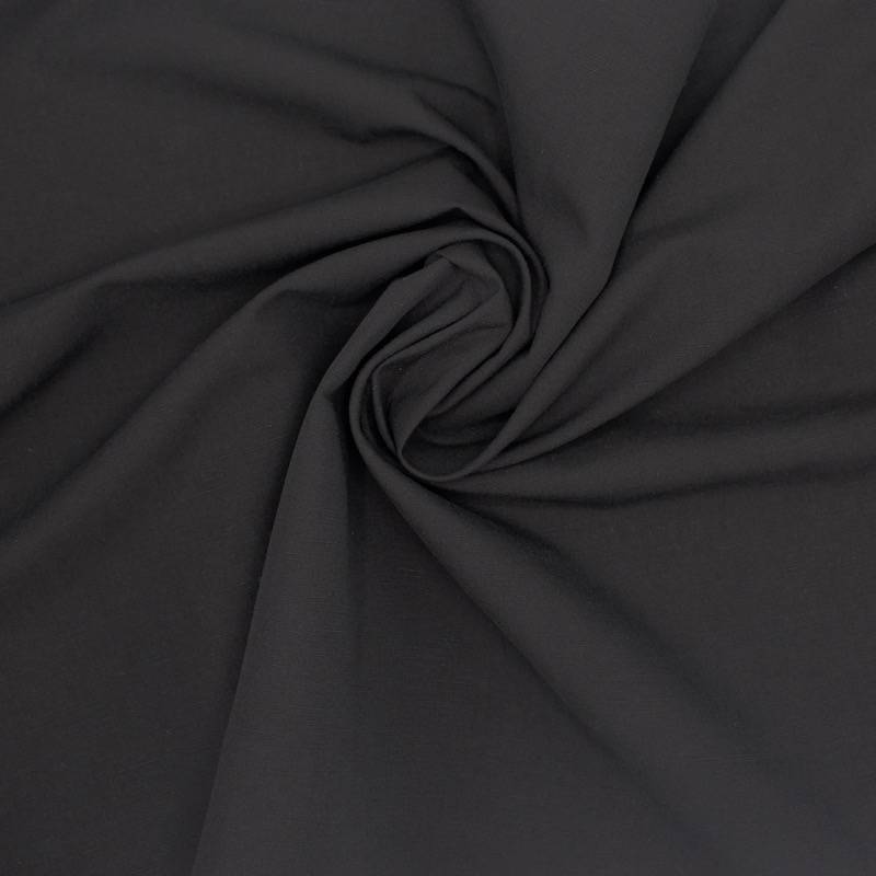 Fabric in linen and cotton - black 