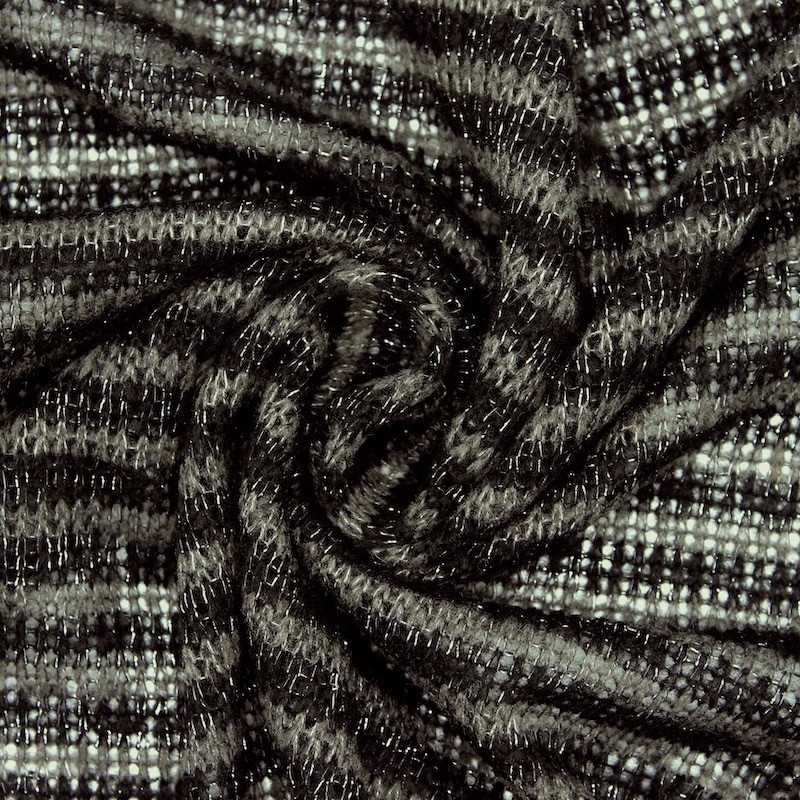 Tissu maille fils fantaisie cuivré