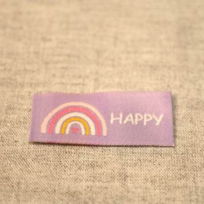 Sew-on label HAPPY