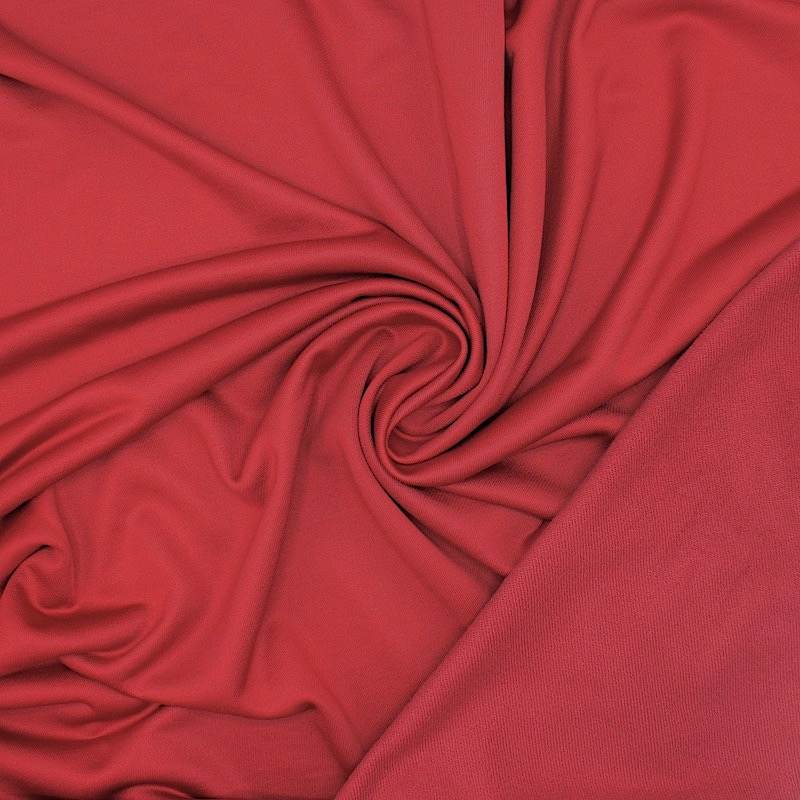 Fabric in cotton and polyamide - red 