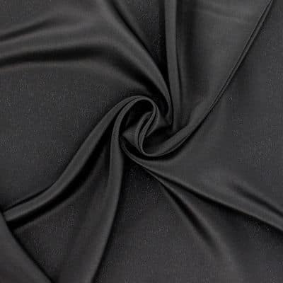 Tissu crêpe satin 100% soie noir