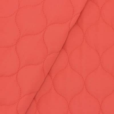 Quilted fabric - coral