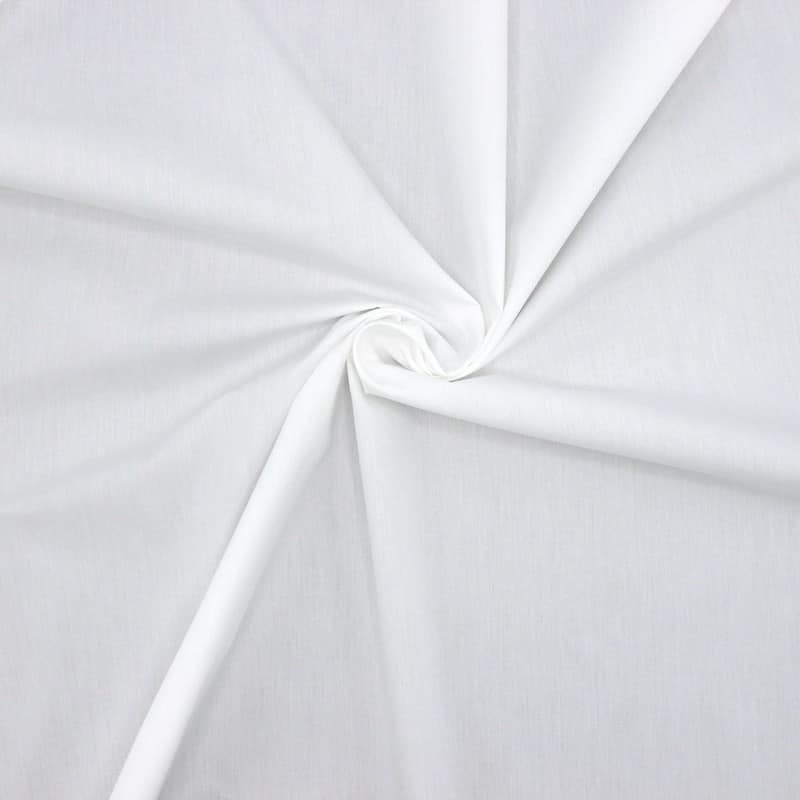 Mercerized poplin of cotton - optic white