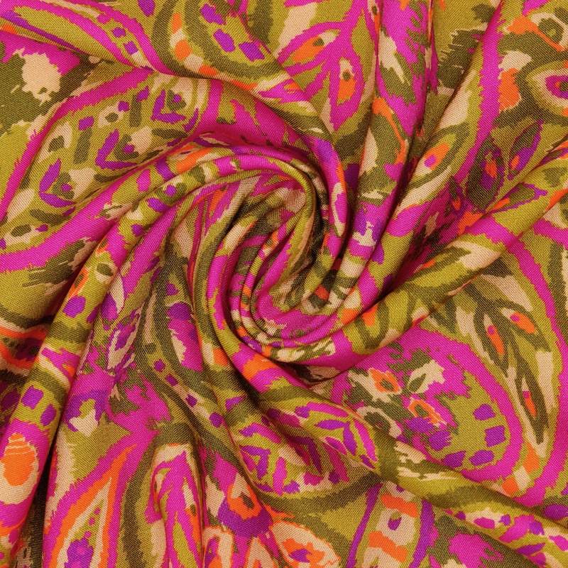 Floral viscose fabric - multicolour