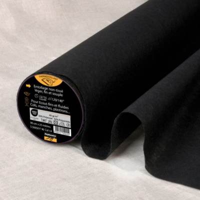 Non-woven iron-on fabric - black