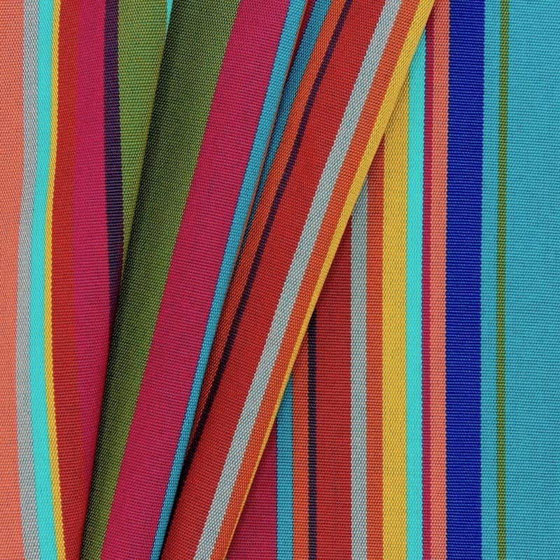 Outdoor fabric - multicolor stripes