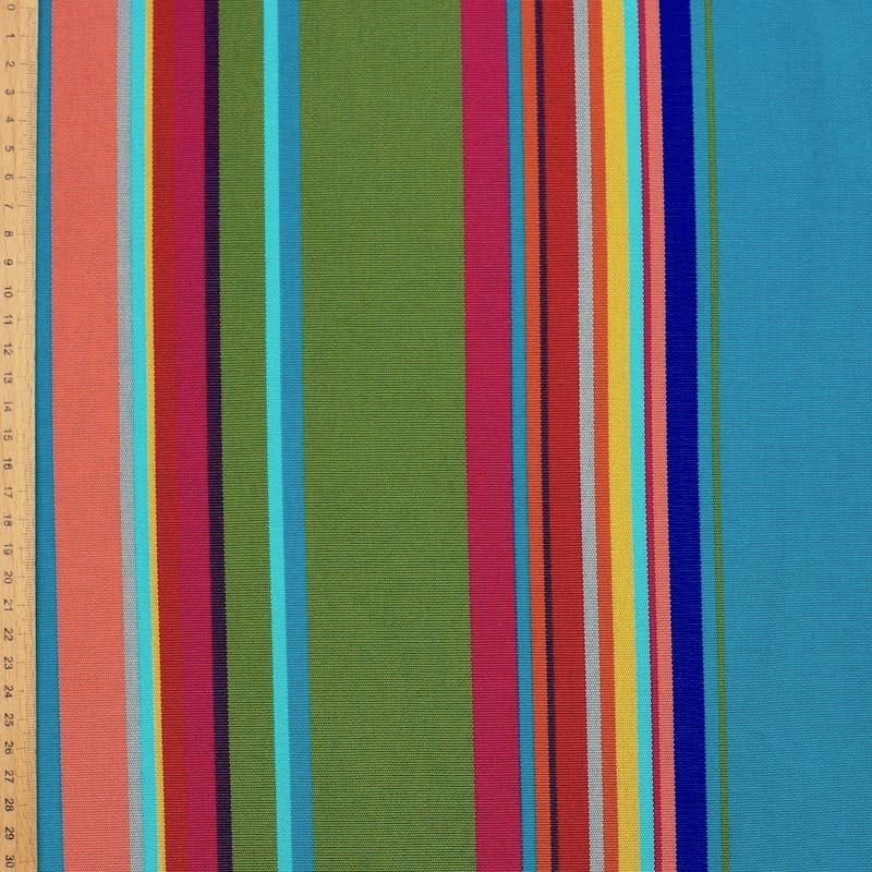 Outdoor fabric - multicolor stripes