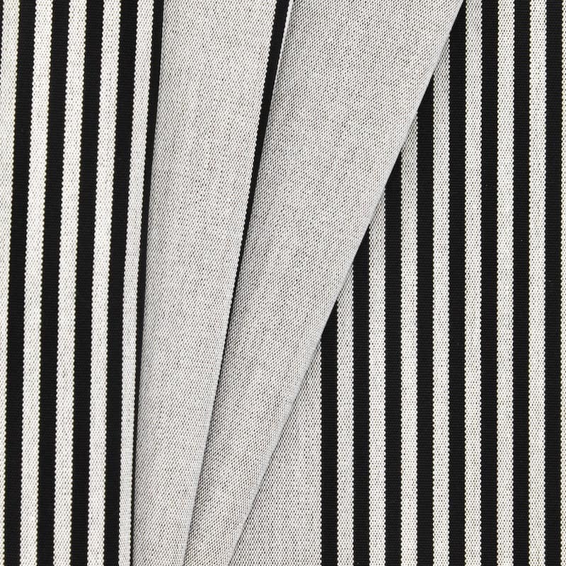 Striped outdoor fabric - grey / black